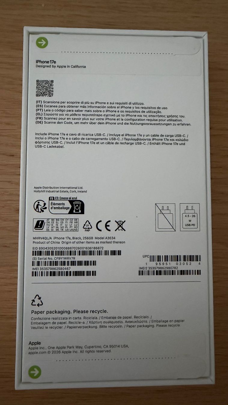Apple Handys / Smartphones: Apple iPhone 17e 256 GB | Schwarz | Neu & originalverpackt – Neu und originalverpackt aus Fehraltorf von essah4life 2