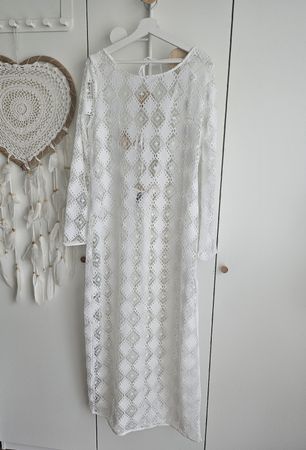 Strandkleid Divided gr.XL weiss Hippi Ibiza