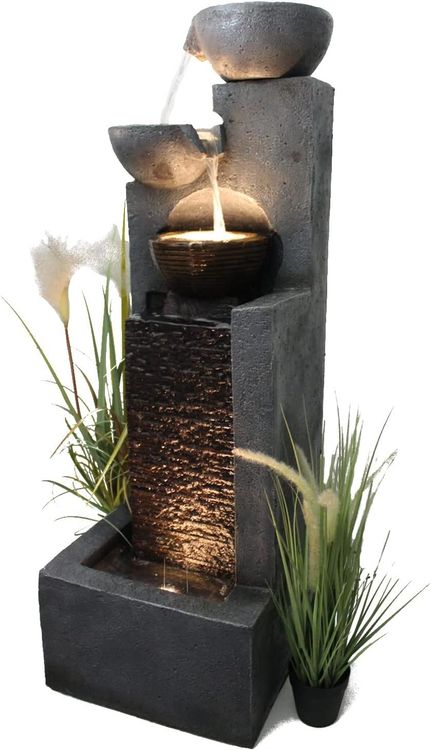 Grosser Kaskaden Brunnen mit Beleuchtung Kaufen auf Ricardo