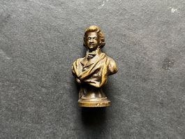 Bronze-Petschaft: Büste Wolfgang Amadeus Mozart ca. 1880