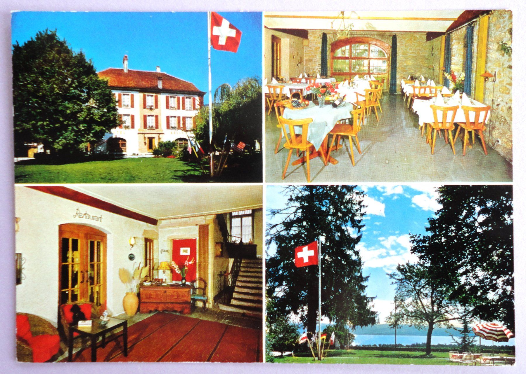 Cartoline postali: Hotel-Rest. "Bellevue", Onnens VD – Usato da Fétigny venduto da Billy2miny