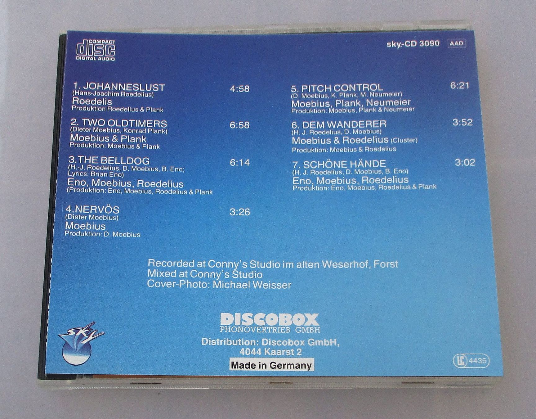 CD: BRIAN ENO/DIETER MOEBIUS - Begegnugen – Usato da Wattwil venduto da Muriel11 1