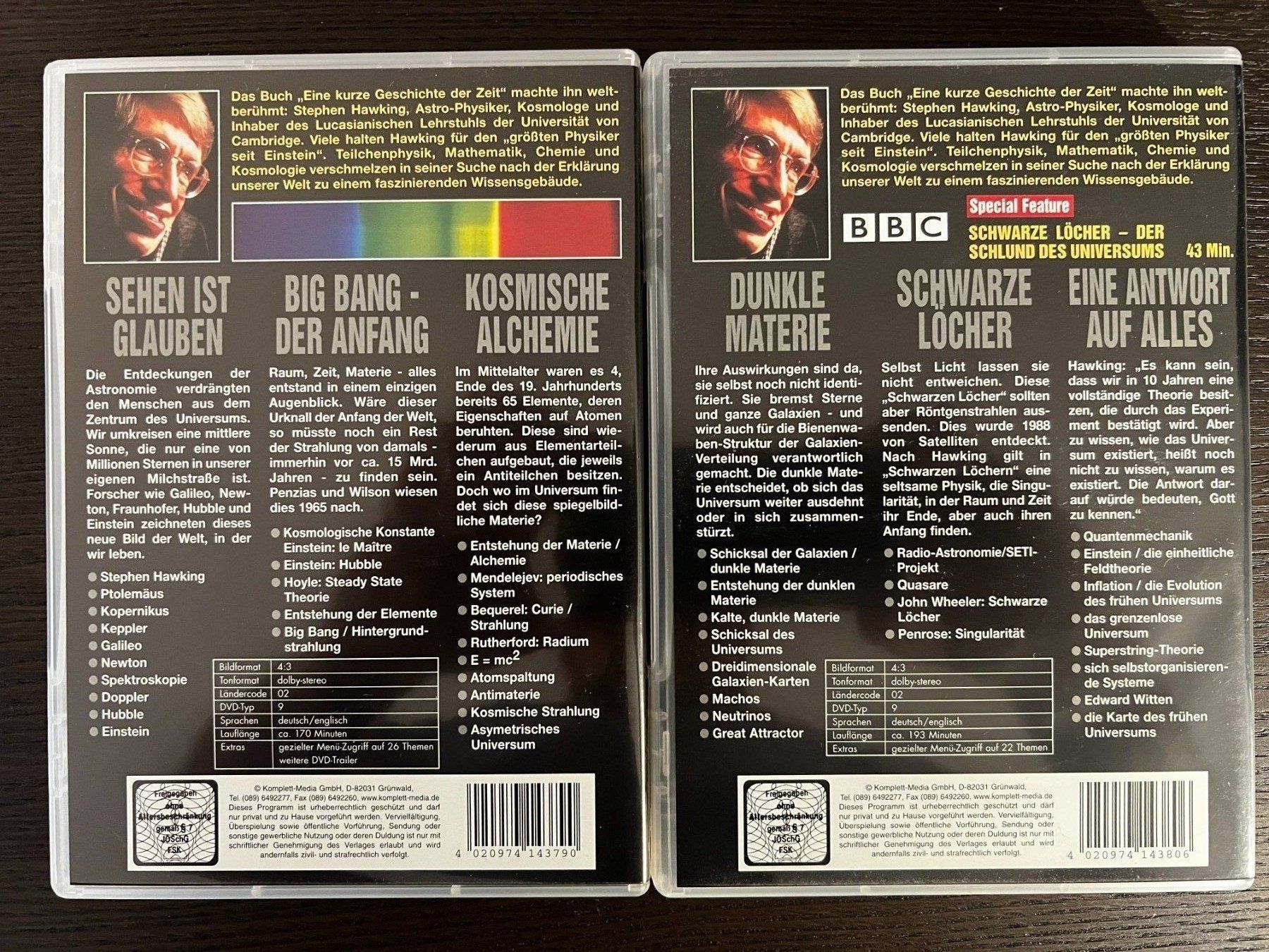 Tutti i DVDs: Stephen Hawkings Universum 1 & 2 – Usato da Zürich venduto da FilmFreunde 1