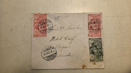 1900 UPU Brief von Baden nach Bozen (Österreich)