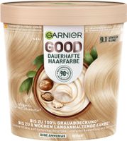 Garnier GOOD Dauerhafte Haarfarbe 9.1 Vanille Blond, 2 Stück