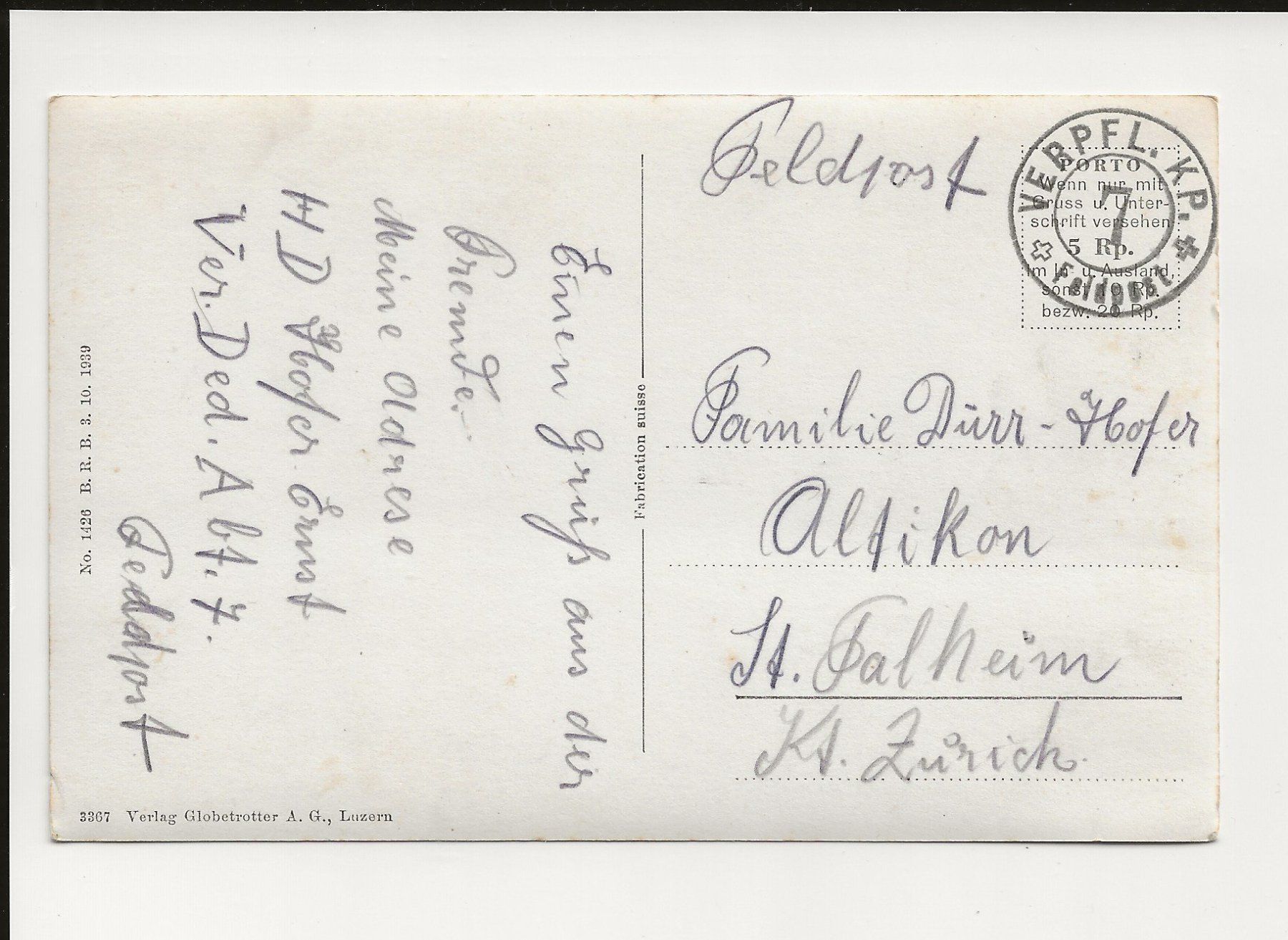 Cartoline postali: AK ca.1930 Einsiedeln - Feldpost – Usato da Greifensee venduto da 315WDO 1