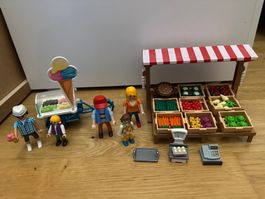 Playmobil Gemüsestand + Glaceverkäufer