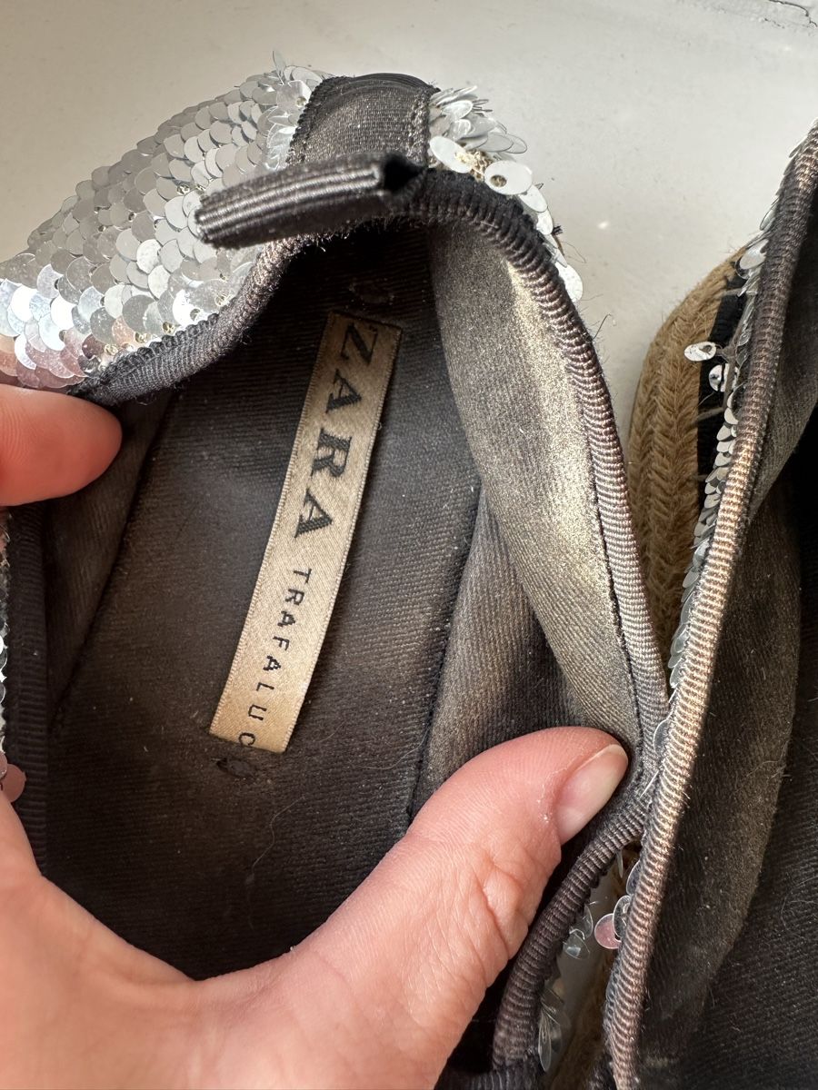 Zara Scarpe da donna: Sequined silver espadrilles ZARA size 39 – Usato da Uster venduto da Monika_OB 4