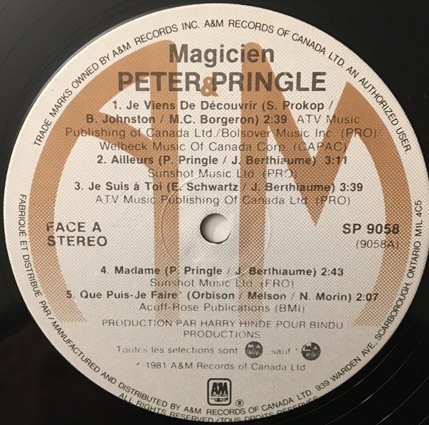 Dischi in vinile: Peter Pringle - Magicien (LP) – Usato da Grüningen venduto da azulvinyl 2