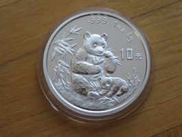 China 10 Yuan Panda Münze 1996 / 1 Unze Silber