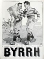 Byrrh Fussballspieler - Alte Werbung /Ancienne réclame 1936