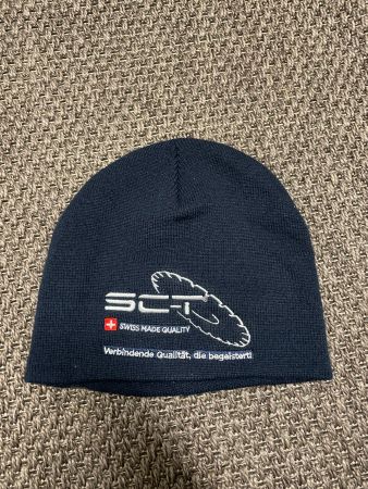 Blaue Strickmütze SC+ Swiss Made Quality