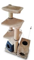 🐈Kratzbaum Hängematte Höhle beige 140x50x50cm Sisal-Kiste🐱