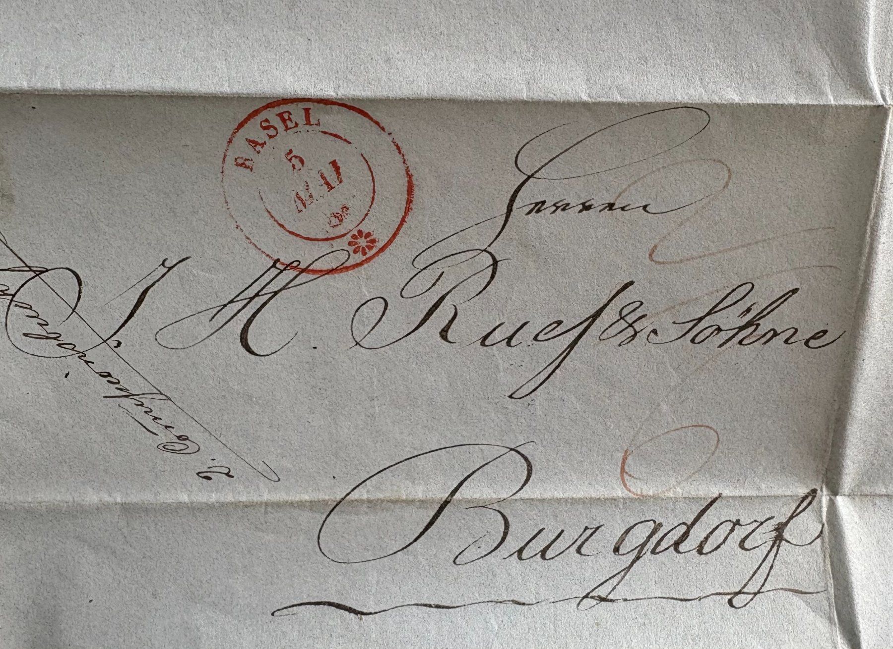 Documenti: HISTORISCHER BRIEF BASEL 1842 – Usato da Ostermundigen venduto da wini63