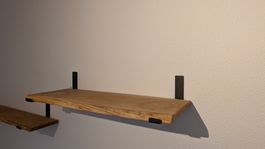 Schwebendes Wandregal "Rustikal" Eichenholz (80x30cm)