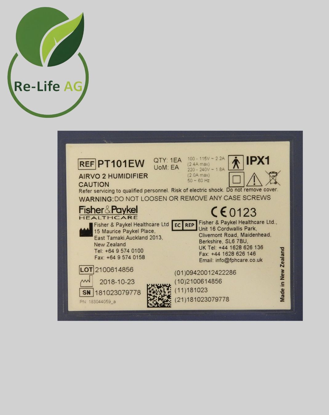 Ventilazione: Fisher&Paykel Airvo 2 Respiratory Humidifier – Usato da Reinach BL venduto da Re-LifeAG_Labor 5