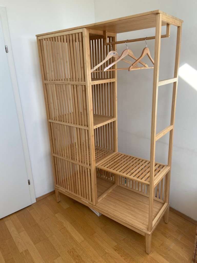 Neuer offener Bambus Garderobenschrank Nordkisa Ikea (Neu (gemss  Beschreibung)) in Kreuzlingen fr CHF 240  nur Abholung auf Ricardo kaufen