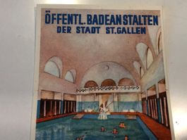 Billett BADEANSTALTEN der Stadt ST. GALLEN