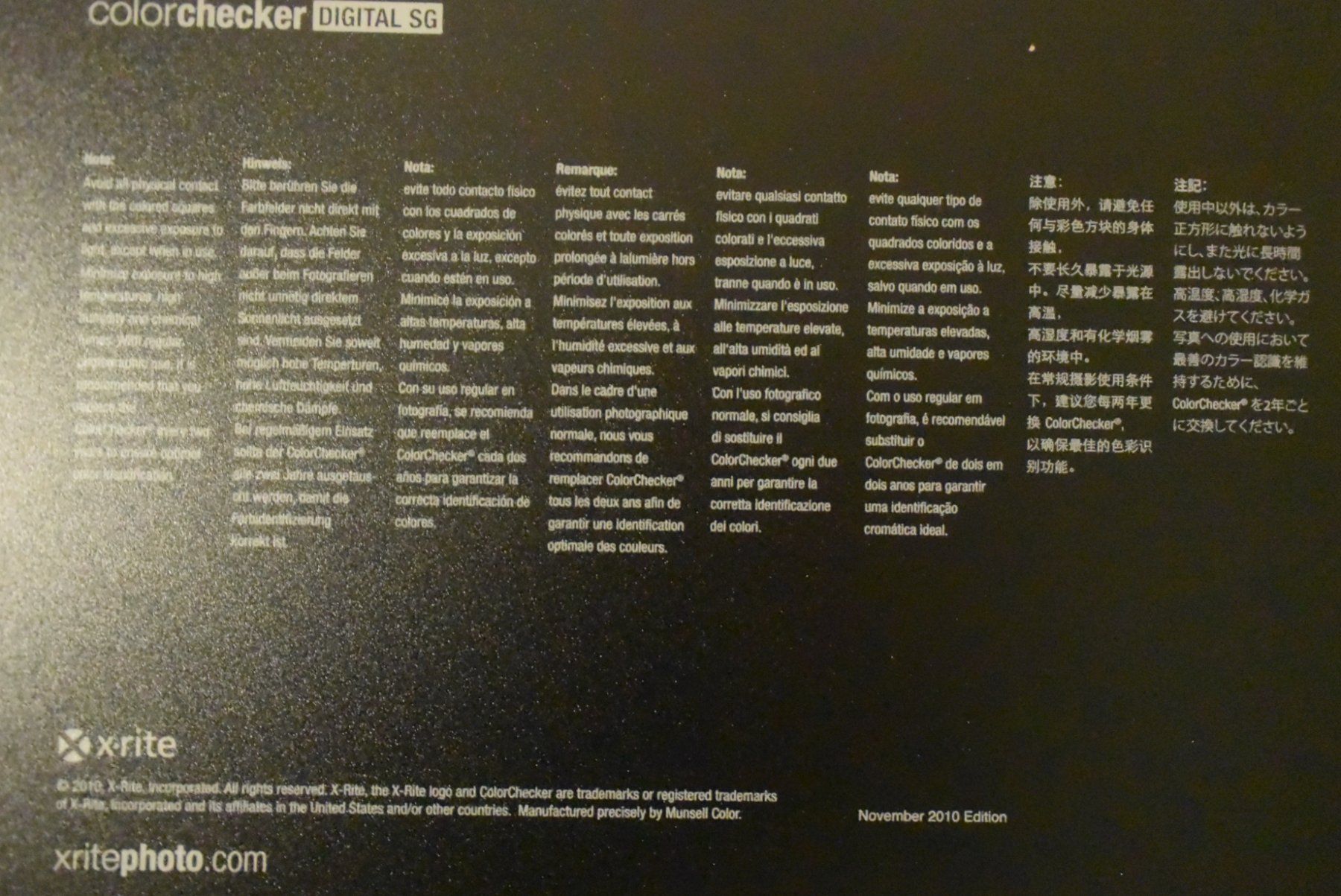 Labor & Dunkelkammer: X-Rite ColorChecker Digital SG – Gebraucht aus Densbüren von  2