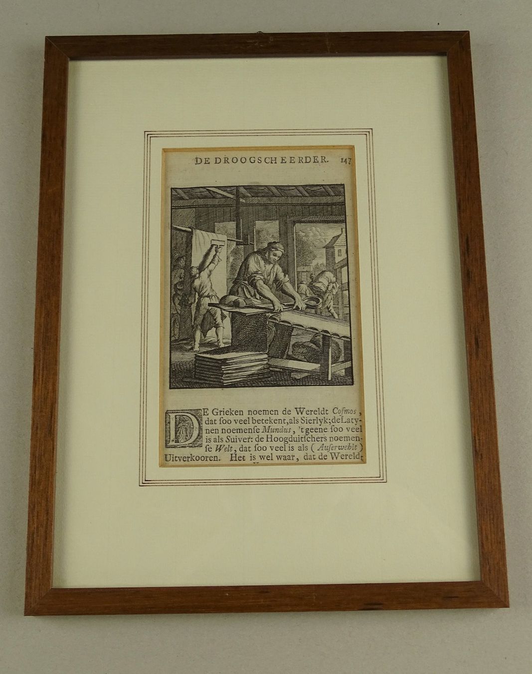 Incisioni: TUCHSCHERER, TEXTILGEWERBE, DROOGSCHEERDER, KUPFERSTICH 1749 – Usato da Grüningen venduto da Kartensammler 1