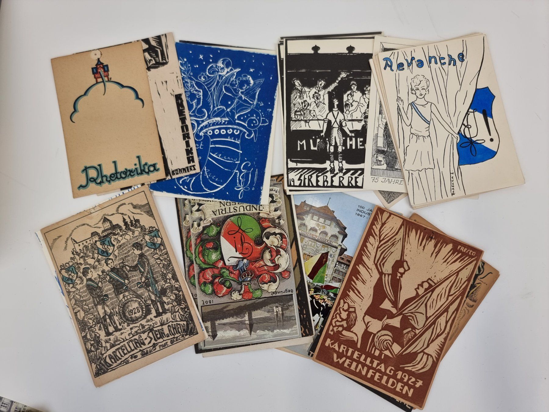 Cartoline postali: Vintage Jubiläumsschatulle mit alten Postkarten – Usato da Urtenen-Schönbühl venduto da Restwert_Schoenbuehl 4