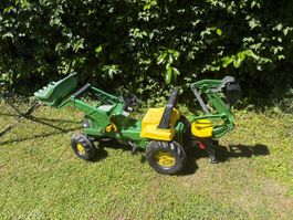 Tret Traktor mit Bagger und Schaufe Rolly Toys
