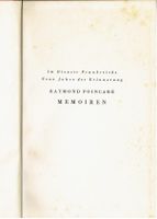 Raymond Poincaré  Memoiren