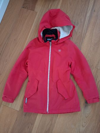 Kinder Winterjacke Ktec rot mit Kapuze guter Zustand gr 128