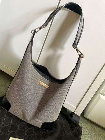Gucci Shoulder Bag, Canvas Bag, Vintage, Top Zustand!