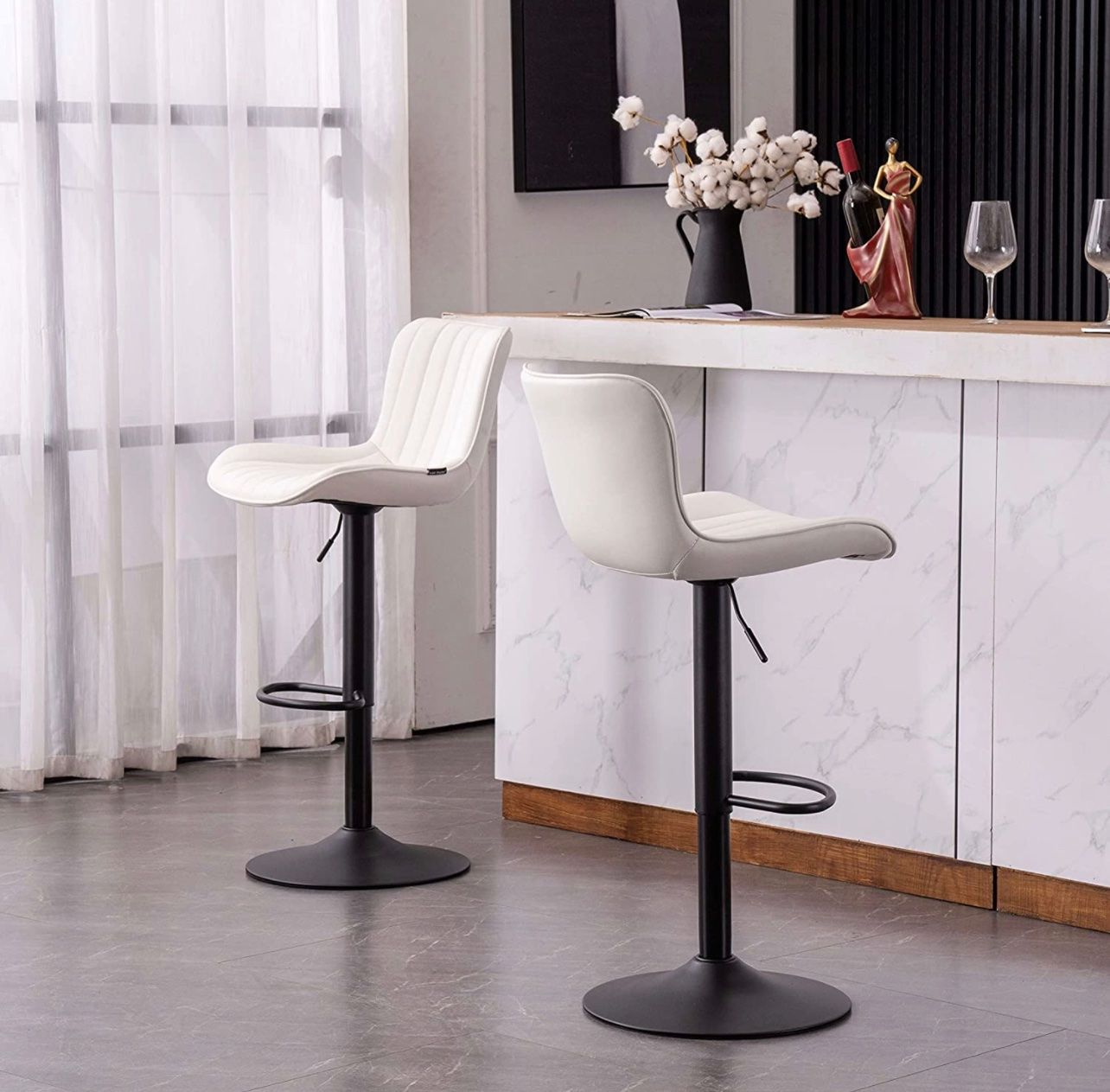 Sgabelli: + Kidol & Shellder Barhocker, PU Leder 2-er Set – Nuovo e nell'imballaggio originale da Amriswil venduto da JaJa-Express 4