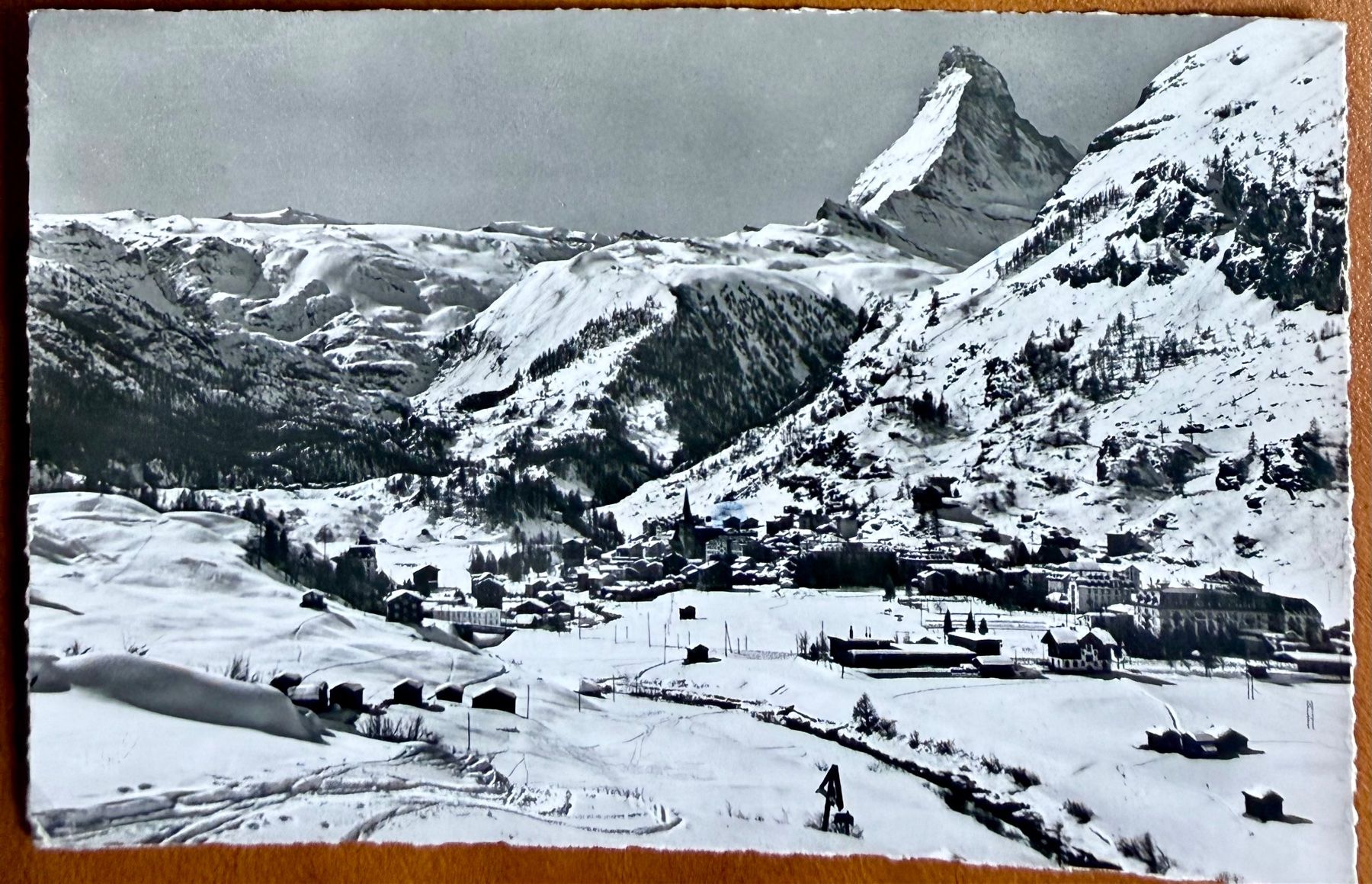 Ansichtskarten: Zermatt & Cervin - Panorama 1953 – Gebraucht aus Lutry von Ediego