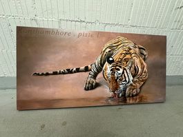 Gemälde Tiger 110 x 50