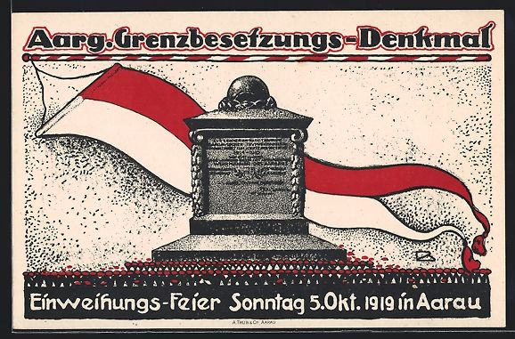 Cartes postales: Aarau, Aarg. Grenzbesetzungs-Denkmal, Ei – D'occasion à Berlin par bartko-reher