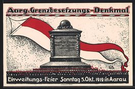 Aarau, Aarg. Grenzbesetzungs-Denkmal, Ei