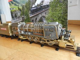 Grosse,schwere Messing-Dampflokomotive 20VDC Spur0