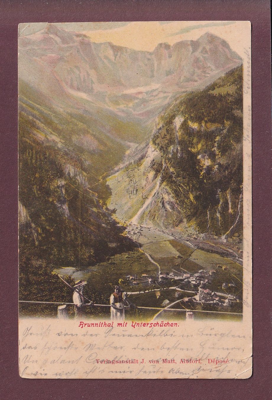 Cartoline postali: BRUNNITHAL mit UNTERSCHÄCHEN // Eckbug // – Usato da Pully venduto da nicecards