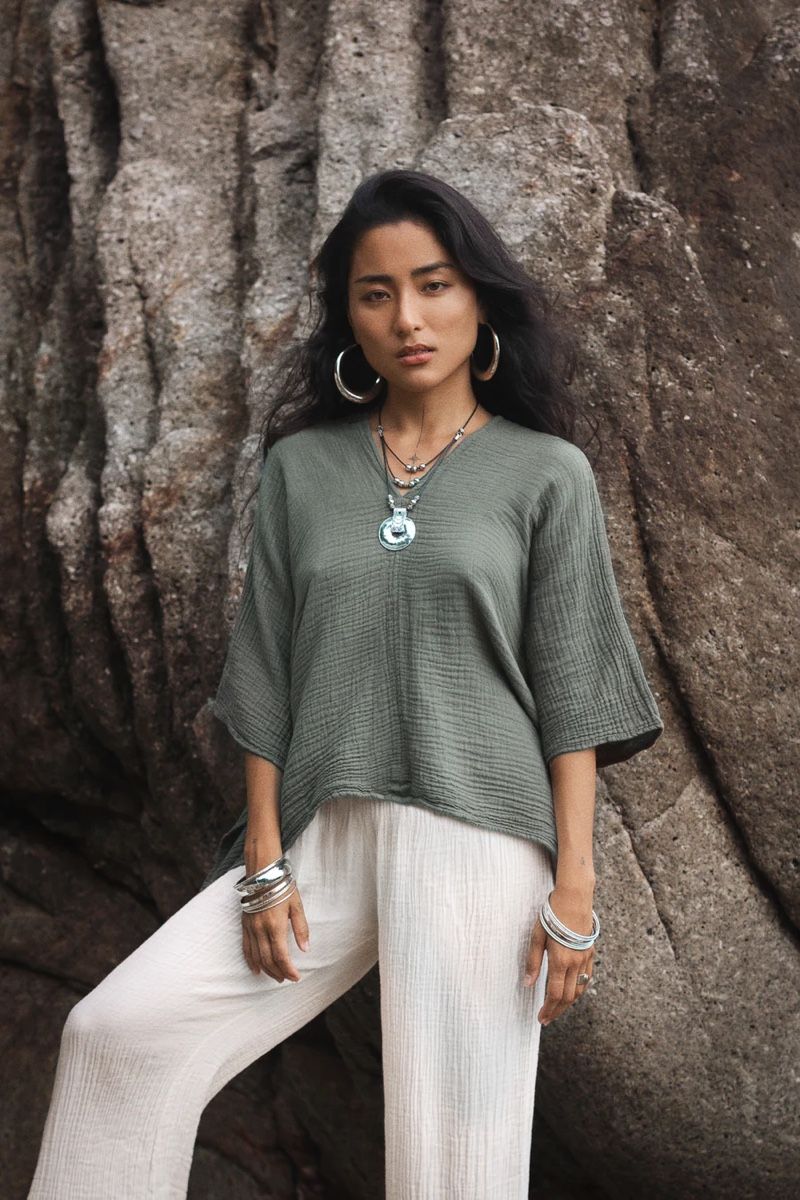 Top: Thaluta - Sola Butterfly Top Sage - Grey – Nuovo (secondo la descrizione) da Rigi Kaltbad venduto da Antares2 1