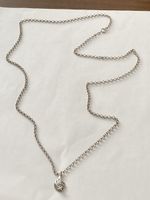 Silber Kette 925 Sterling + Anhänger 80cm 12.5g Schmuck lang