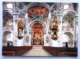 Einsiedeln, Stiftskirche, Kirchenschiff mit Chor