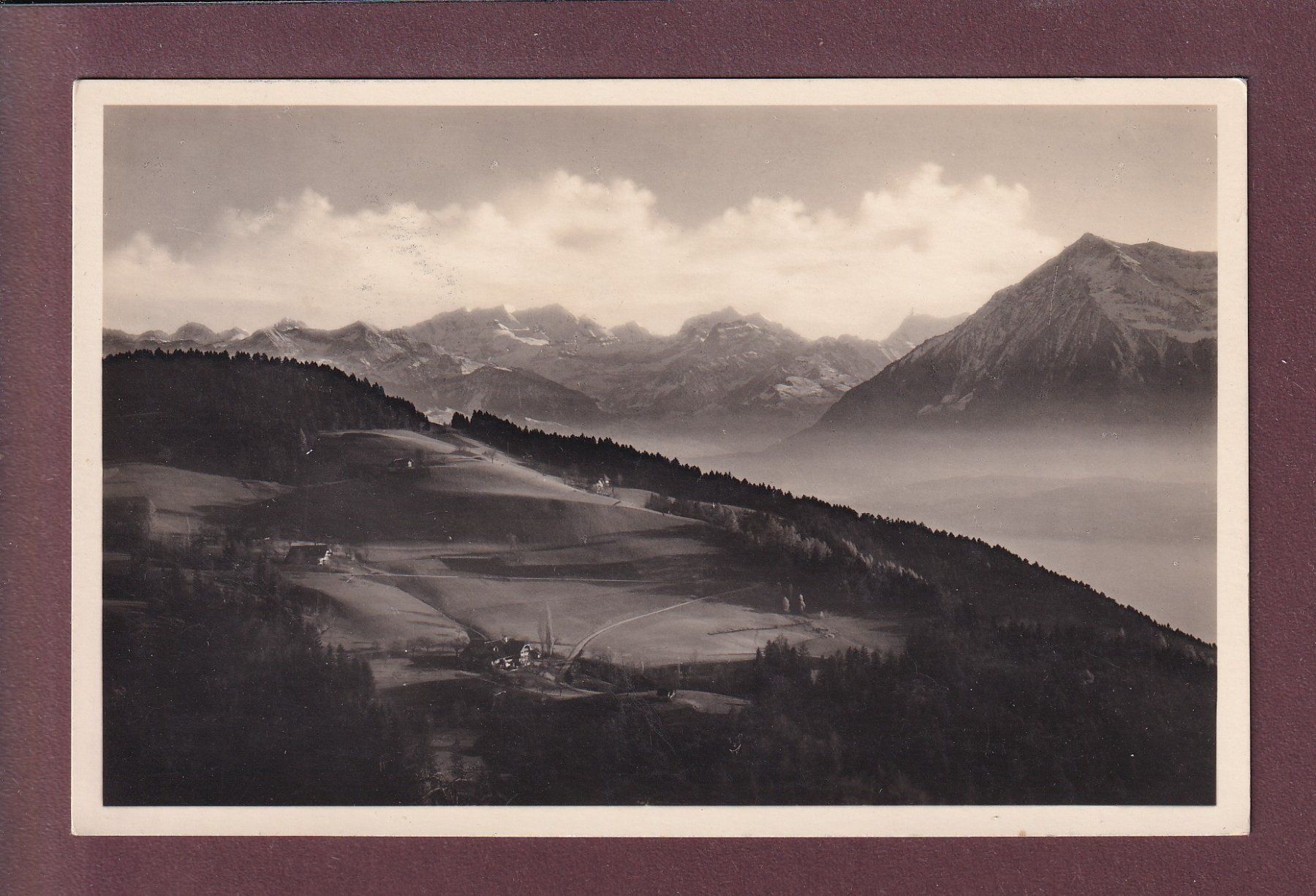 Ansichtskarten: RINGOLDSWIL und Alpen - 1943 – Gebraucht aus Pully von nicecards