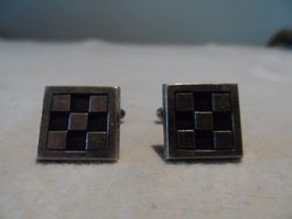 Silber Manschettenknöpfe Quadrat Desgin