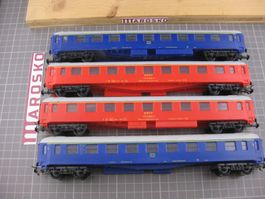 4 Mehano Personenwagen DB und SNCF, H0