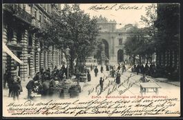 Zürich, Bahnhofstrasse und Bahnhof am M