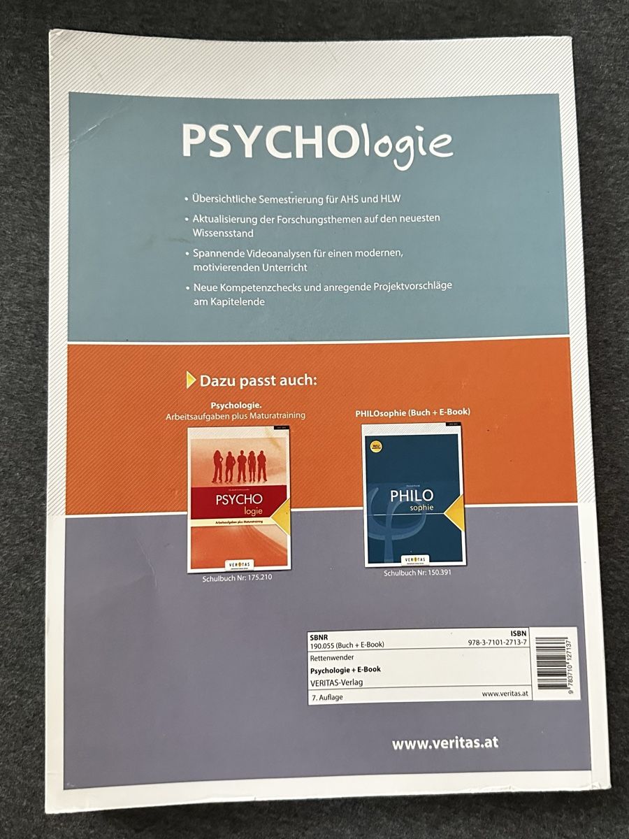 Livres: BMS Buch - Psychologie – D'occasion à St. Margrethen SG par van_gw7b 1