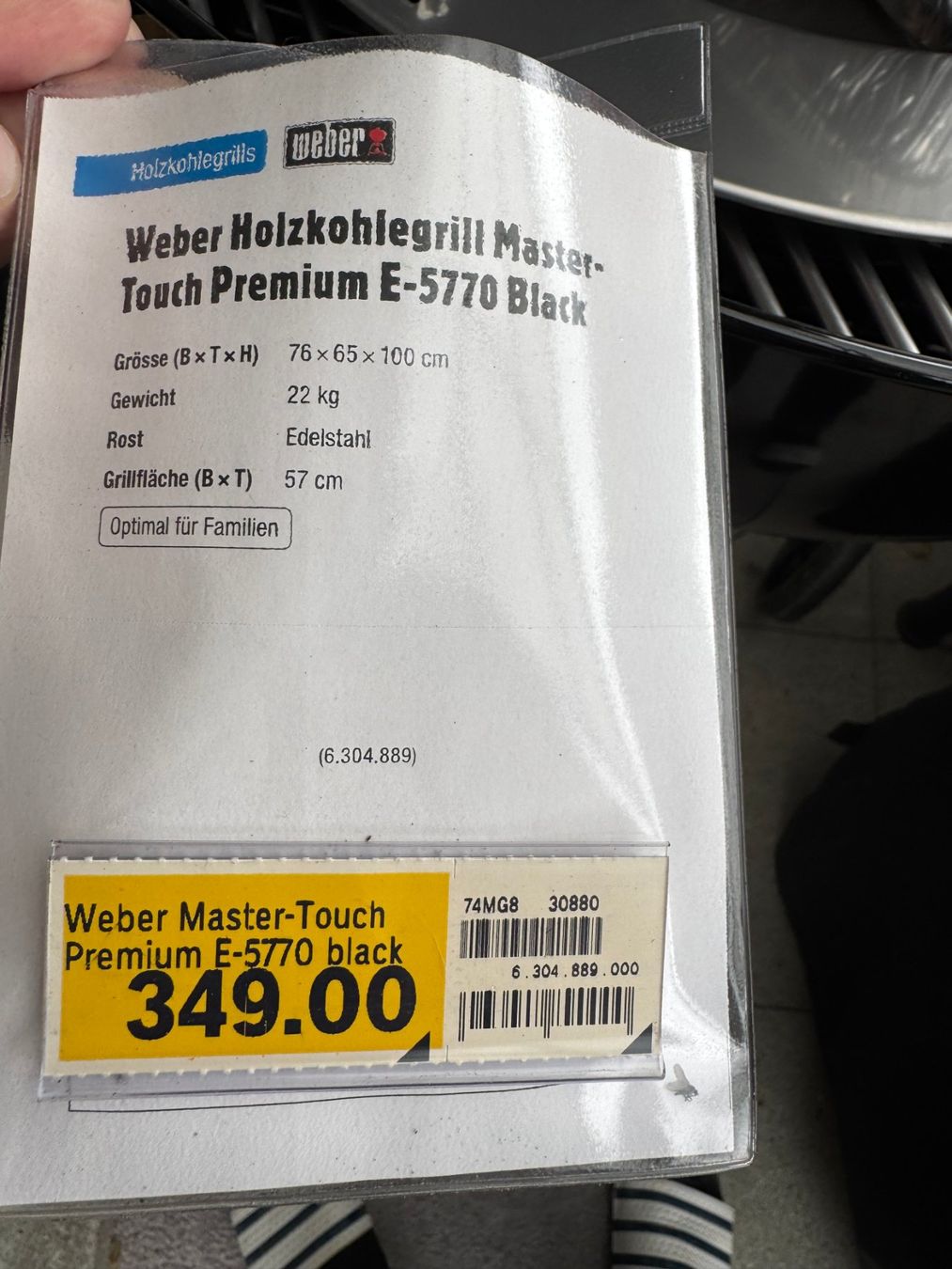 Weber Griglie: Weber Holzkohlen grill – Nuovo (secondo la descrizione) da Langnau.i.E venduto da abs 5