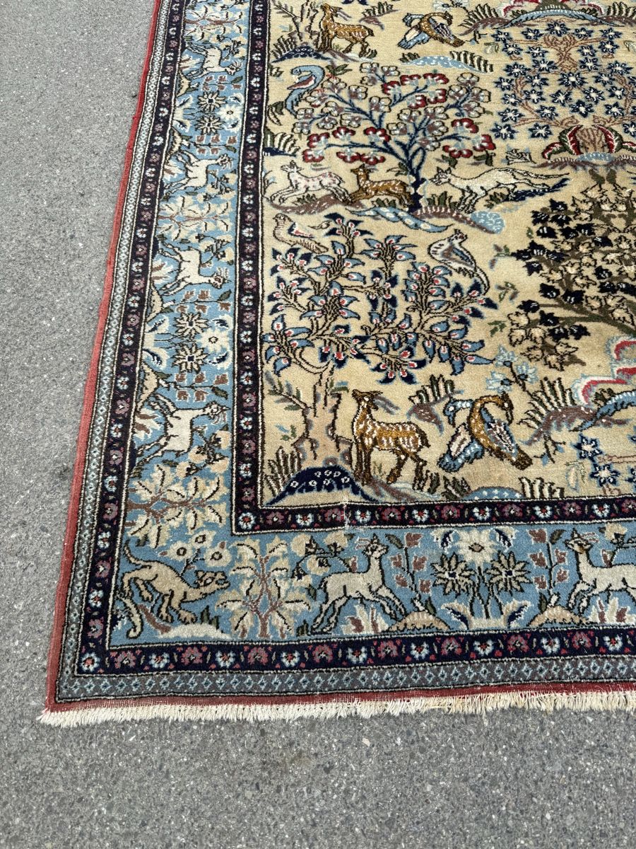 Tappeti: Perserteppich, Qom (Wolle &Seide )263x170 cm, – Usato da Büron venduto da Filadefia-888 4