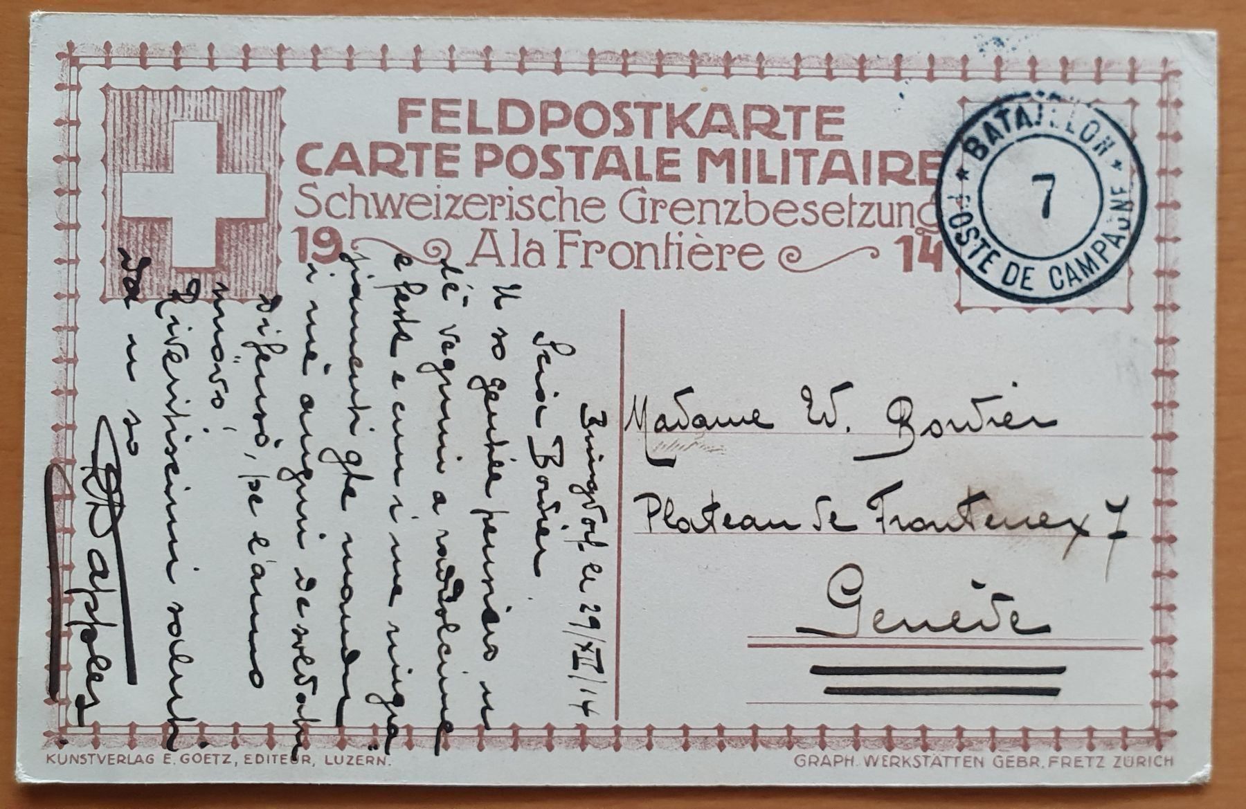 Cartoline postali: Feldpostkarte Grenzbesetzung 1914 – Usato da Kreuzlingen venduto da Rschweiz1 1