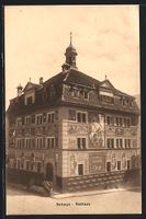 AK Schwyz, Rathaus aus der Vogelschau