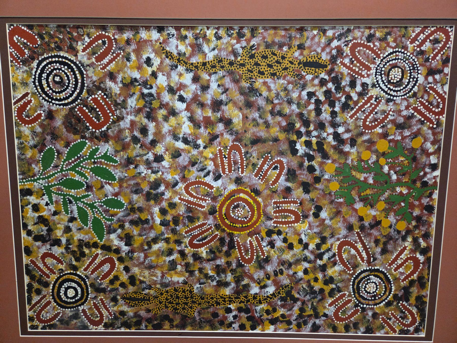 Foto & Immagini: Original Aboriginal Art, gerahmt, ein Blickfang! – Usato da Schaffhausen venduto da Kellerrassel 1