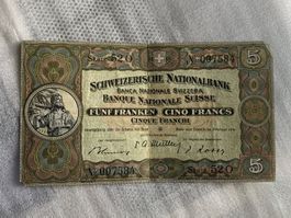 Banknoten (vier Stück) Schweizer Nationalbank